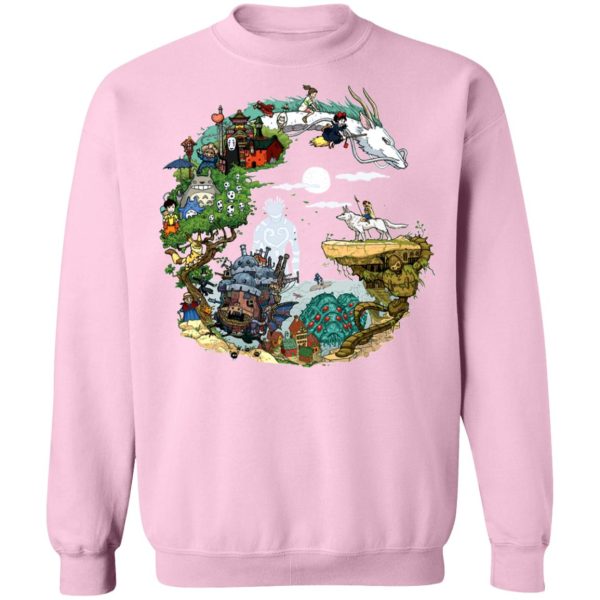 My Neighbor Totoro - Ghibli Movie Circle Sweatshirt-Apparel, Howl's Moving Castle, Kiki's Delivery Service, My Neighbor Totoro, princess mononoke, Spirited Away, Sweatshirt