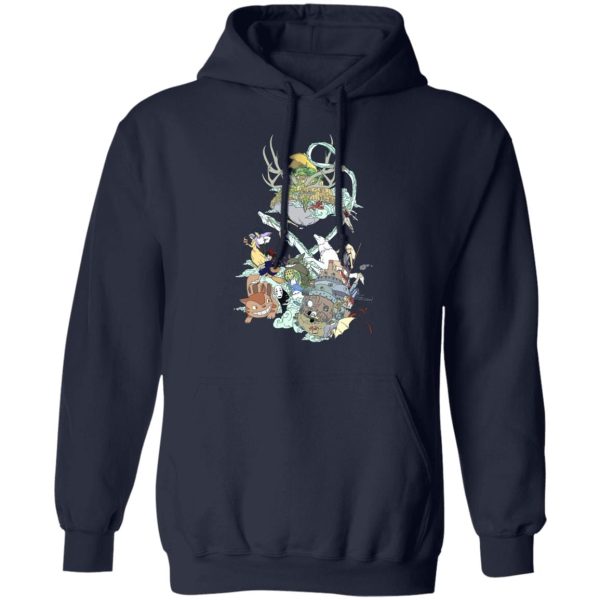 Totoro Soot Gremlins - Ghibli Characters Color Collection Hoodie-Apparel, Hoodie, Howl's Moving Castle, Kiki's Delivery Service, My Neighbor Totoro, princess mononoke, Spirited Away, Totoro Soot Gremlins