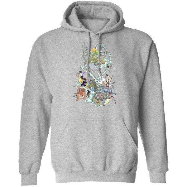 Totoro Soot Gremlins - Ghibli Characters Color Collection Hoodie-Apparel, Hoodie, Howl's Moving Castle, Kiki's Delivery Service, My Neighbor Totoro, princess mononoke, Spirited Away, Totoro Soot Gremlins