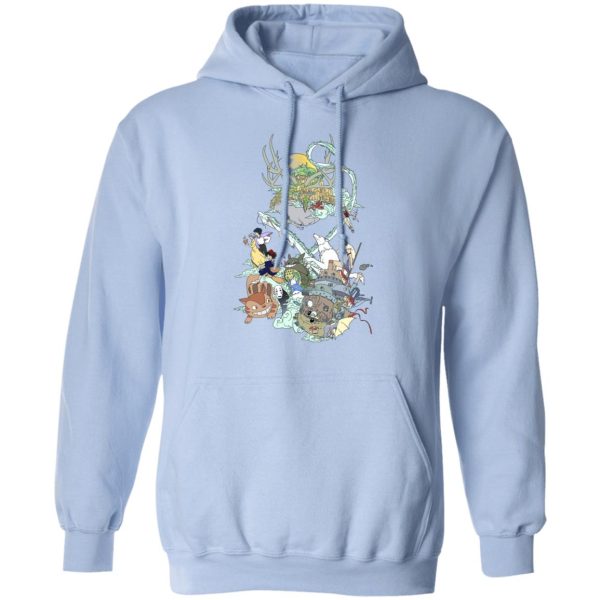 Totoro Soot Gremlins - Ghibli Characters Color Collection Hoodie-Apparel, Hoodie, Howl's Moving Castle, Kiki's Delivery Service, My Neighbor Totoro, princess mononoke, Spirited Away, Totoro Soot Gremlins