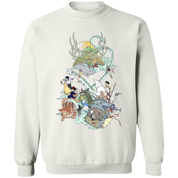 Totoro Ramen - Ghibli Characters Color Collection Sweatshirt-Apparel, Howl's Moving Castle, Kiki's Delivery Service, My Neighbor Totoro, princess mononoke, Spirited Away, Sweatshirt, Totoro Ramen