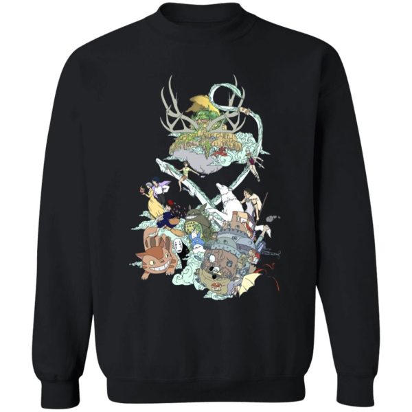 Totoro Ramen - Ghibli Characters Color Collection Sweatshirt-Apparel, Howl's Moving Castle, Kiki's Delivery Service, My Neighbor Totoro, princess mononoke, Spirited Away, Sweatshirt, Totoro Ramen