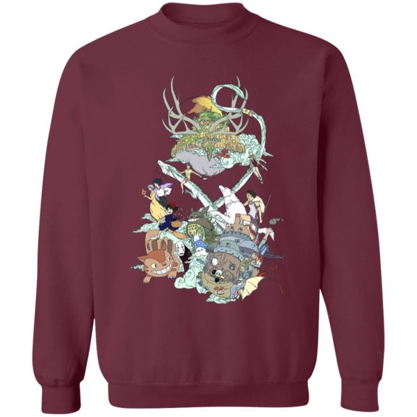 Totoro Ramen - Ghibli Characters Color Collection Sweatshirt-Apparel, Howl's Moving Castle, Kiki's Delivery Service, My Neighbor Totoro, princess mononoke, Spirited Away, Sweatshirt, Totoro Ramen