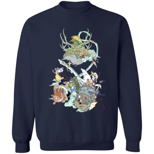 Totoro Ramen - Ghibli Characters Color Collection Sweatshirt-Apparel, Howl's Moving Castle, Kiki's Delivery Service, My Neighbor Totoro, princess mononoke, Spirited Away, Sweatshirt, Totoro Ramen