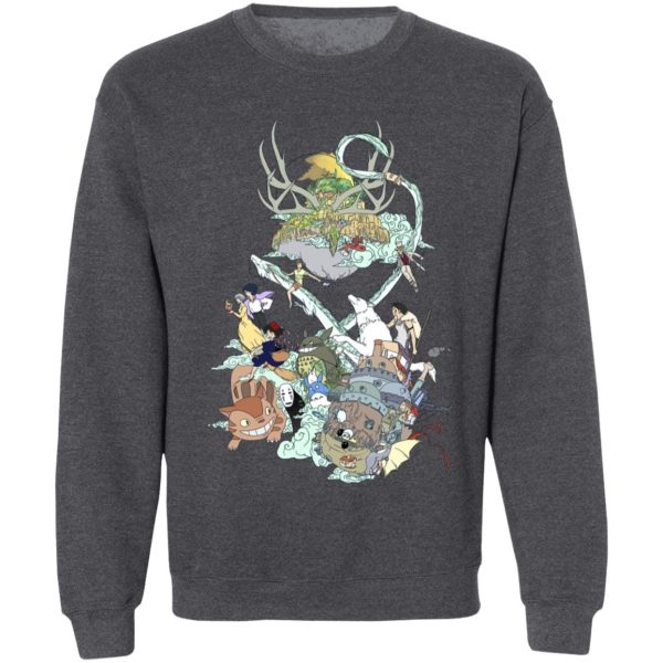 Totoro Ramen - Ghibli Characters Color Collection Sweatshirt-Apparel, Howl's Moving Castle, Kiki's Delivery Service, My Neighbor Totoro, princess mononoke, Spirited Away, Sweatshirt, Totoro Ramen