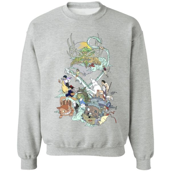 Totoro Ramen - Ghibli Characters Color Collection Sweatshirt-Apparel, Howl's Moving Castle, Kiki's Delivery Service, My Neighbor Totoro, princess mononoke, Spirited Away, Sweatshirt, Totoro Ramen