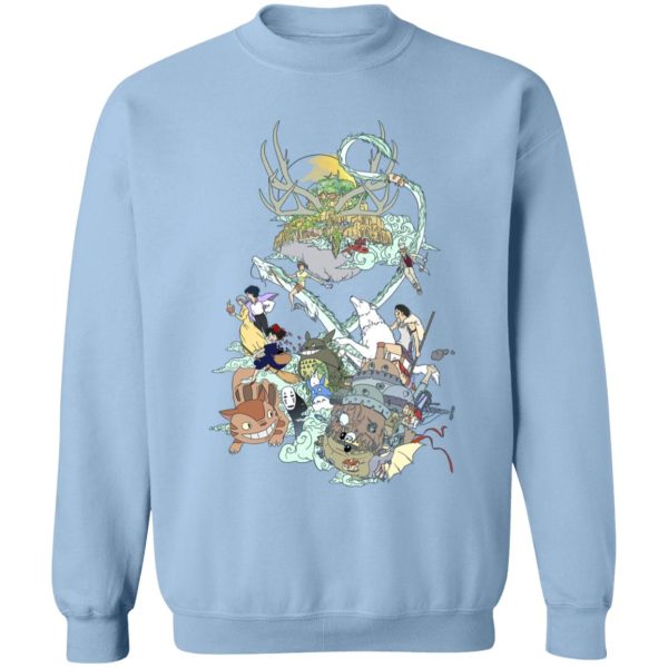 Totoro Ramen - Ghibli Characters Color Collection Sweatshirt-Apparel, Howl's Moving Castle, Kiki's Delivery Service, My Neighbor Totoro, princess mononoke, Spirited Away, Sweatshirt, Totoro Ramen