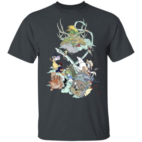 Mi Vecino Totoro - Ghibli Characters Color Collection T Shirt-Apparel, Howl's Moving Castle, Kiki's Delivery Service, Mi Vecino Totoro, My Neighbor Totoro, princess mononoke, Spirited Away, Tshirt