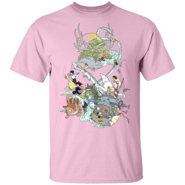 Mi Vecino Totoro - Ghibli Characters Color Collection T Shirt-Apparel, Howl's Moving Castle, Kiki's Delivery Service, Mi Vecino Totoro, My Neighbor Totoro, princess mononoke, Spirited Away, Tshirt