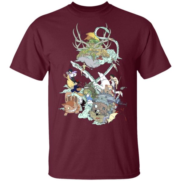 Mi Vecino Totoro - Ghibli Characters Color Collection T Shirt-Apparel, Howl's Moving Castle, Kiki's Delivery Service, Mi Vecino Totoro, My Neighbor Totoro, princess mononoke, Spirited Away, Tshirt