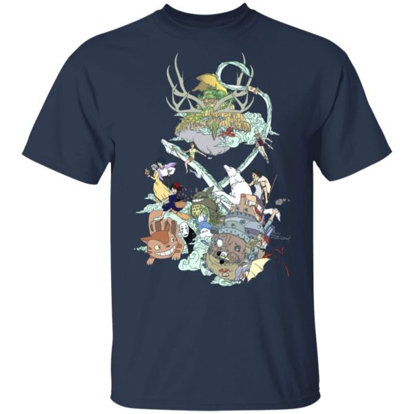 Mi Vecino Totoro - Ghibli Characters Color Collection T Shirt-Apparel, Howl's Moving Castle, Kiki's Delivery Service, Mi Vecino Totoro, My Neighbor Totoro, princess mononoke, Spirited Away, Tshirt