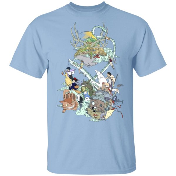 Mi Vecino Totoro - Ghibli Characters Color Collection T Shirt-Apparel, Howl's Moving Castle, Kiki's Delivery Service, Mi Vecino Totoro, My Neighbor Totoro, princess mononoke, Spirited Away, Tshirt