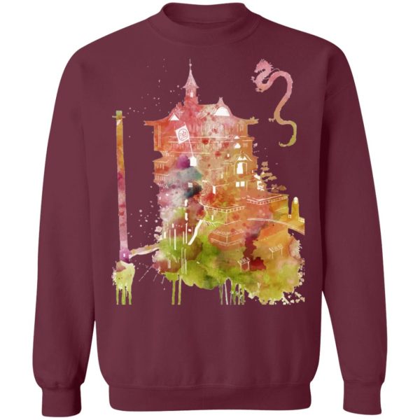 Spirited Away Free - Spirited Away – The Bathhouse Color Cutout Sweatshirt-Apparel, Spirited Away, Spirited Away Free, Sweatshirt