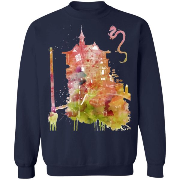 Spirited Away Free - Spirited Away – The Bathhouse Color Cutout Sweatshirt-Apparel, Spirited Away, Spirited Away Free, Sweatshirt