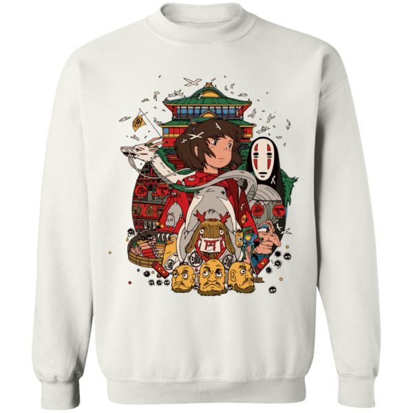 Spirited Away Sen - Spirited Away – Sen and Friends Sweatshirt-Apparel, Spirited Away, Spirited Away Sen, Sweatshirt