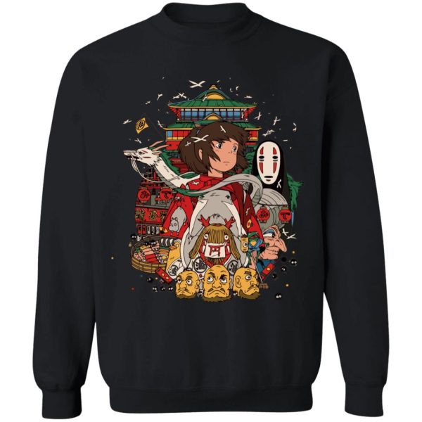 Spirited Away Sen - Spirited Away – Sen and Friends Sweatshirt-Apparel, Spirited Away, Spirited Away Sen, Sweatshirt