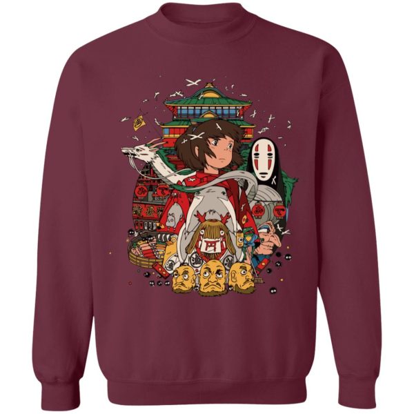 Spirited Away Sen - Spirited Away – Sen and Friends Sweatshirt-Apparel, Spirited Away, Spirited Away Sen, Sweatshirt