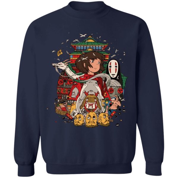 Spirited Away Sen - Spirited Away – Sen and Friends Sweatshirt-Apparel, Spirited Away, Spirited Away Sen, Sweatshirt