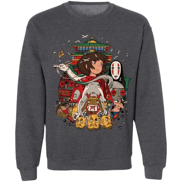 Spirited Away Sen - Spirited Away – Sen and Friends Sweatshirt-Apparel, Spirited Away, Spirited Away Sen, Sweatshirt