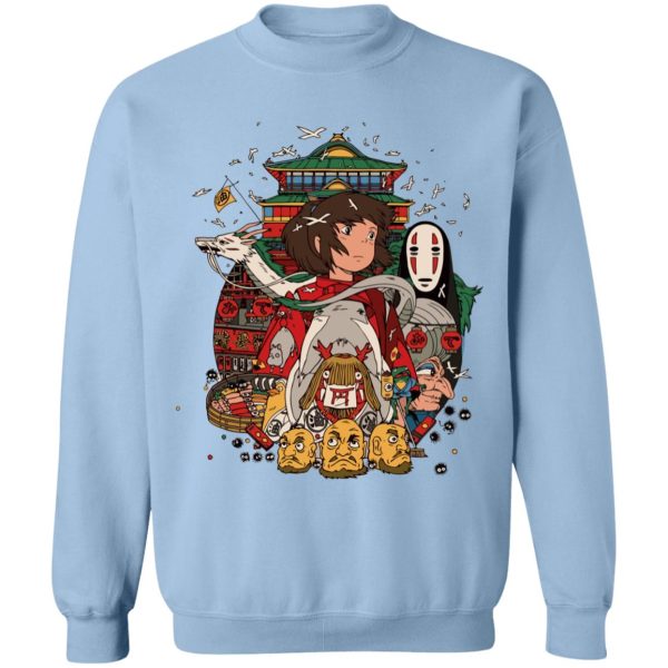 Spirited Away Sen - Spirited Away – Sen and Friends Sweatshirt-Apparel, Spirited Away, Spirited Away Sen, Sweatshirt