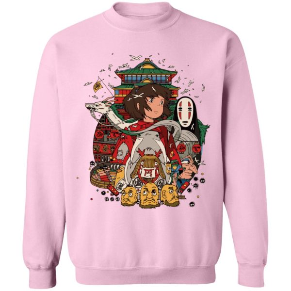 Spirited Away Sen - Spirited Away – Sen and Friends Sweatshirt-Apparel, Spirited Away, Spirited Away Sen, Sweatshirt