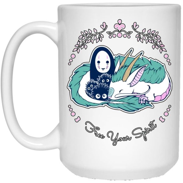 Spirited Away Bathhouse - Spirited Away – No Face and Haku Dragon Mug-House Decor, kaonashi, Mug, no face, Spirited Away, Spirited Away Bathhouse