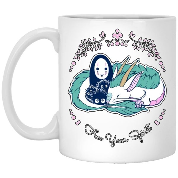 Spirited Away Bathhouse - Spirited Away – No Face and Haku Dragon Mug-House Decor, kaonashi, Mug, no face, Spirited Away, Spirited Away Bathhouse