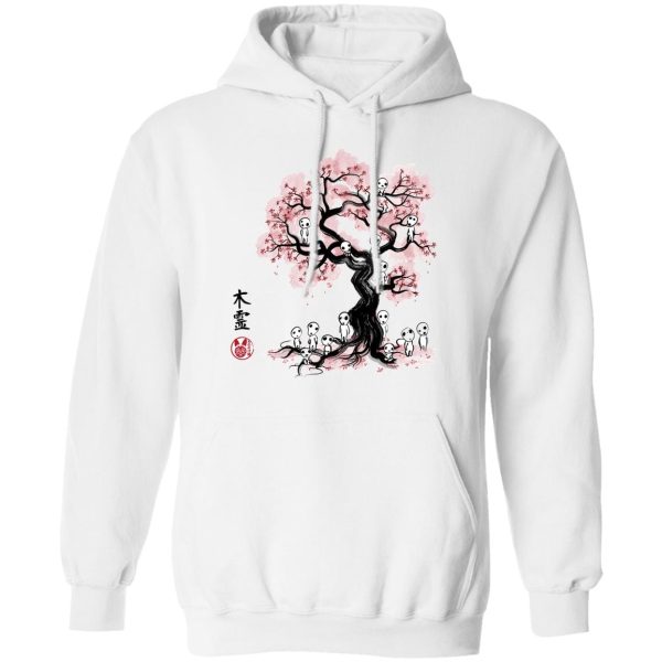 Princess Mononoke Yakul - Tree Spirits under the Sakura Hoodie-Apparel, Hoodie, princess mononoke, Princess Mononoke Yakul