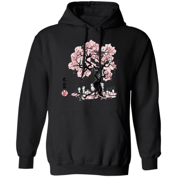 Princess Mononoke Yakul - Tree Spirits under the Sakura Hoodie-Apparel, Hoodie, princess mononoke, Princess Mononoke Yakul