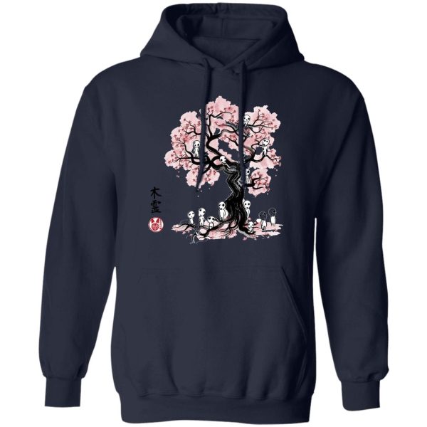 Princess Mononoke Yakul - Tree Spirits under the Sakura Hoodie-Apparel, Hoodie, princess mononoke, Princess Mononoke Yakul