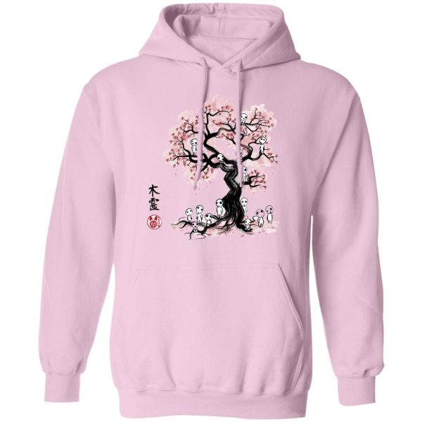 Princess Mononoke Yakul - Tree Spirits under the Sakura Hoodie-Apparel, Hoodie, princess mononoke, Princess Mononoke Yakul