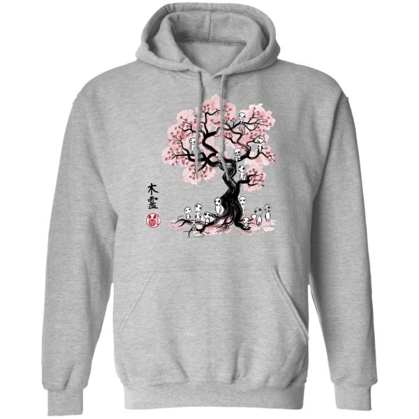 Princess Mononoke Yakul - Tree Spirits under the Sakura Hoodie-Apparel, Hoodie, princess mononoke, Princess Mononoke Yakul