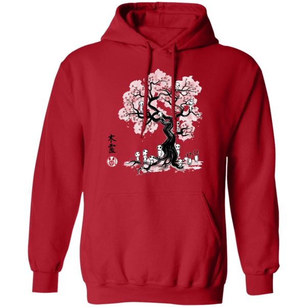 Princess Mononoke Yakul - Tree Spirits under the Sakura Hoodie-Apparel, Hoodie, princess mononoke, Princess Mononoke Yakul