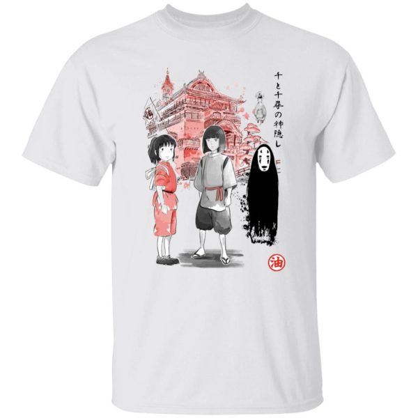 Spirited Away Lin - Spirited Away – Sen and Friends by the Bathhouse T Shirt-Apparel, Spirited Away, Spirited Away Lin, Tshirt