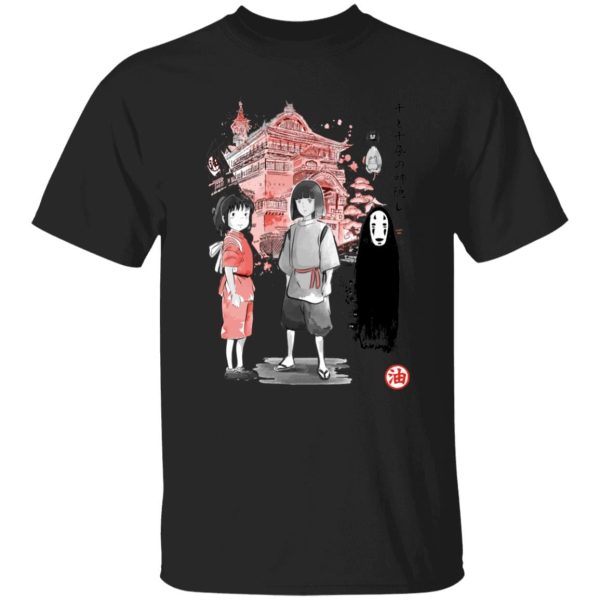 Spirited Away Lin - Spirited Away – Sen and Friends by the Bathhouse T Shirt-Apparel, Spirited Away, Spirited Away Lin, Tshirt