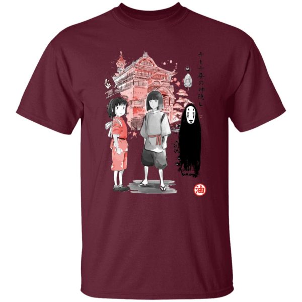 Spirited Away Lin - Spirited Away – Sen and Friends by the Bathhouse T Shirt-Apparel, Spirited Away, Spirited Away Lin, Tshirt