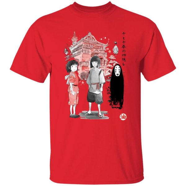 Spirited Away Lin - Spirited Away – Sen and Friends by the Bathhouse T Shirt-Apparel, Spirited Away, Spirited Away Lin, Tshirt