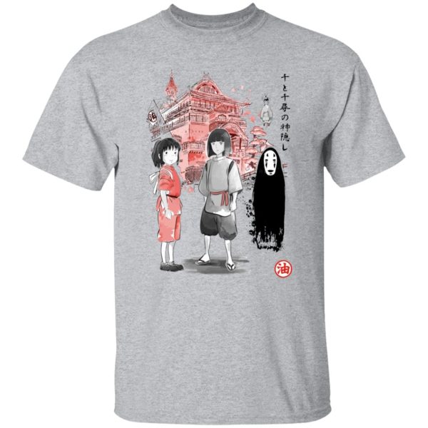 Spirited Away Lin - Spirited Away – Sen and Friends by the Bathhouse T Shirt-Apparel, Spirited Away, Spirited Away Lin, Tshirt