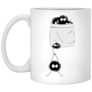 Minimalistic Spirited Away Wallpaper Phone - Spirited Away – Soot Ball in pocket Mug-House Decor, Minimalistic Spirited Away Wallpaper Phone, Mug, Spirited Away