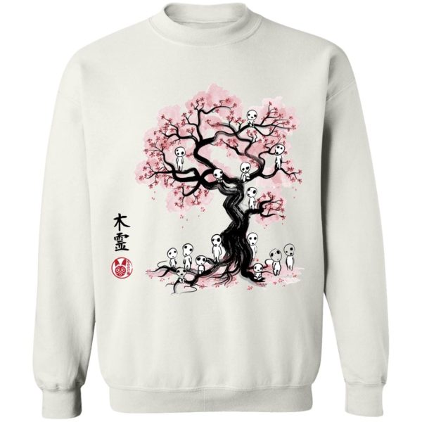 Princess Mononoke - Tree Spirits under the Sakura Sweatshirt-Apparel, princess mononoke, Sweatshirt