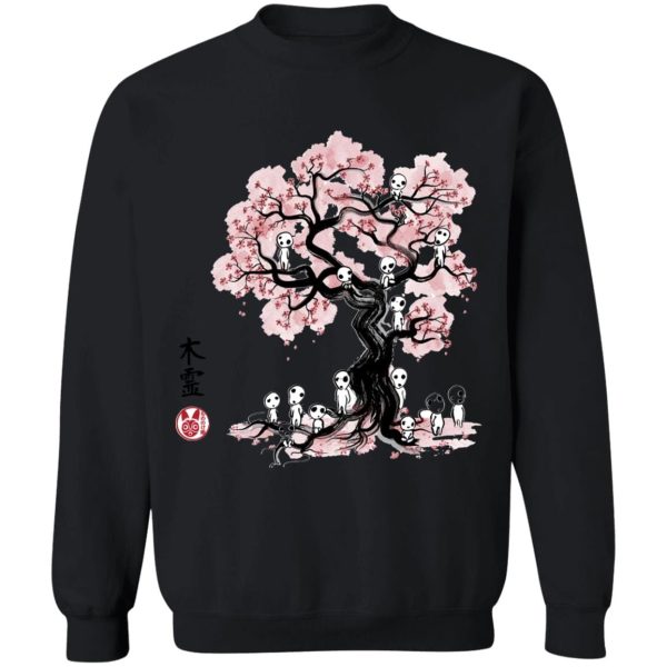 Princess Mononoke - Tree Spirits under the Sakura Sweatshirt-Apparel, princess mononoke, Sweatshirt