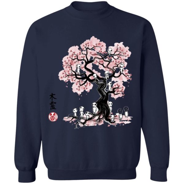 Princess Mononoke - Tree Spirits under the Sakura Sweatshirt-Apparel, princess mononoke, Sweatshirt