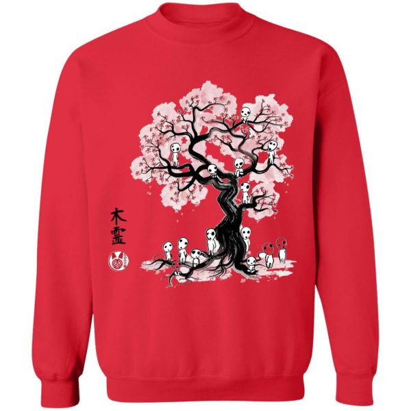 Princess Mononoke - Tree Spirits under the Sakura Sweatshirt-Apparel, princess mononoke, Sweatshirt