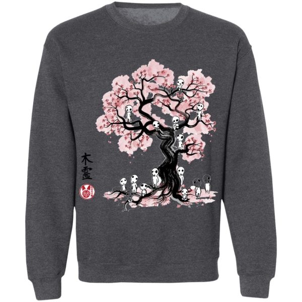 Princess Mononoke - Tree Spirits under the Sakura Sweatshirt-Apparel, princess mononoke, Sweatshirt