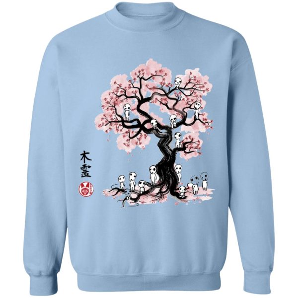 Princess Mononoke - Tree Spirits under the Sakura Sweatshirt-Apparel, princess mononoke, Sweatshirt