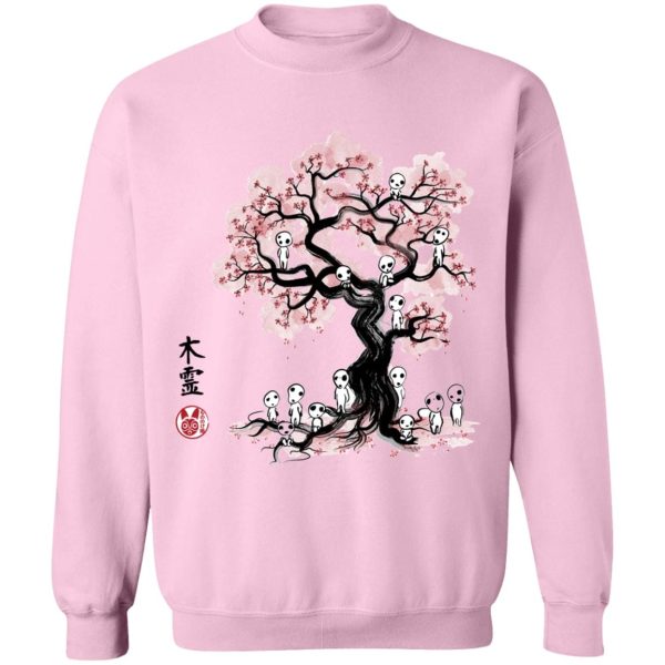 Princess Mononoke - Tree Spirits under the Sakura Sweatshirt-Apparel, princess mononoke, Sweatshirt