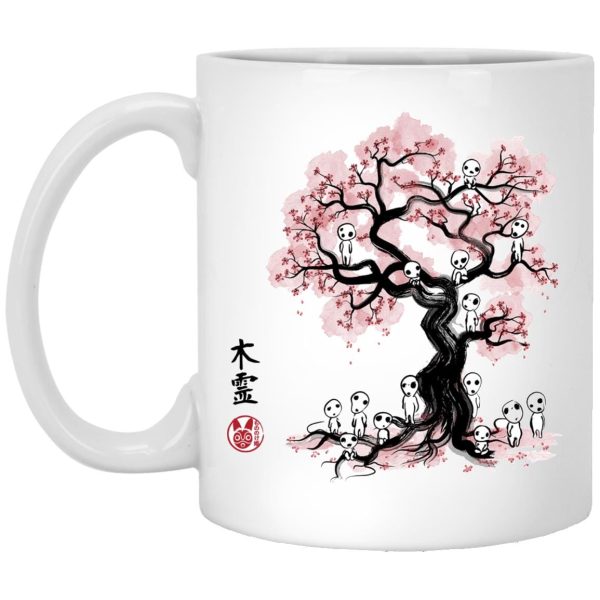 Yakul Princess Mononoke - Tree Spirits under the Sakura Mug-House Decor, Mug, princess mononoke, Yakul Princess Mononoke