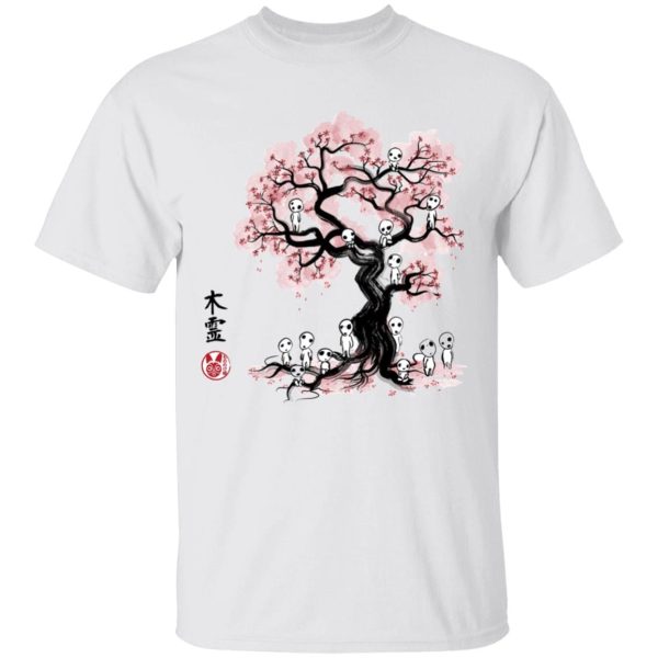 Studio Ghibli Films Princess Mononoke - Tree Spirits under the Sakura T Shirt-Apparel, princess mononoke, Studio Ghibli Films Princess Mononoke, Tshirt