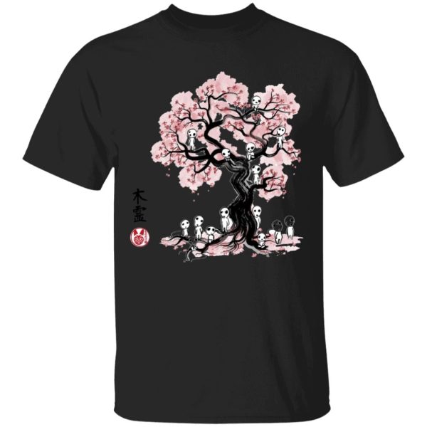 Studio Ghibli Films Princess Mononoke - Tree Spirits under the Sakura T Shirt-Apparel, princess mononoke, Studio Ghibli Films Princess Mononoke, Tshirt