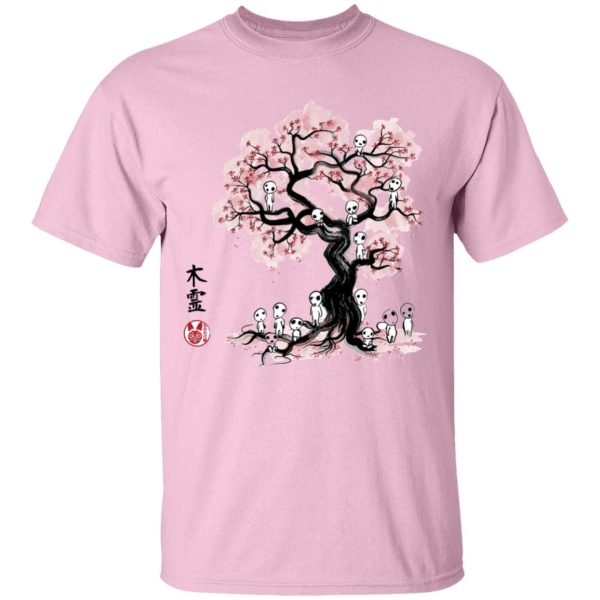 Studio Ghibli Films Princess Mononoke - Tree Spirits under the Sakura T Shirt-Apparel, princess mononoke, Studio Ghibli Films Princess Mononoke, Tshirt